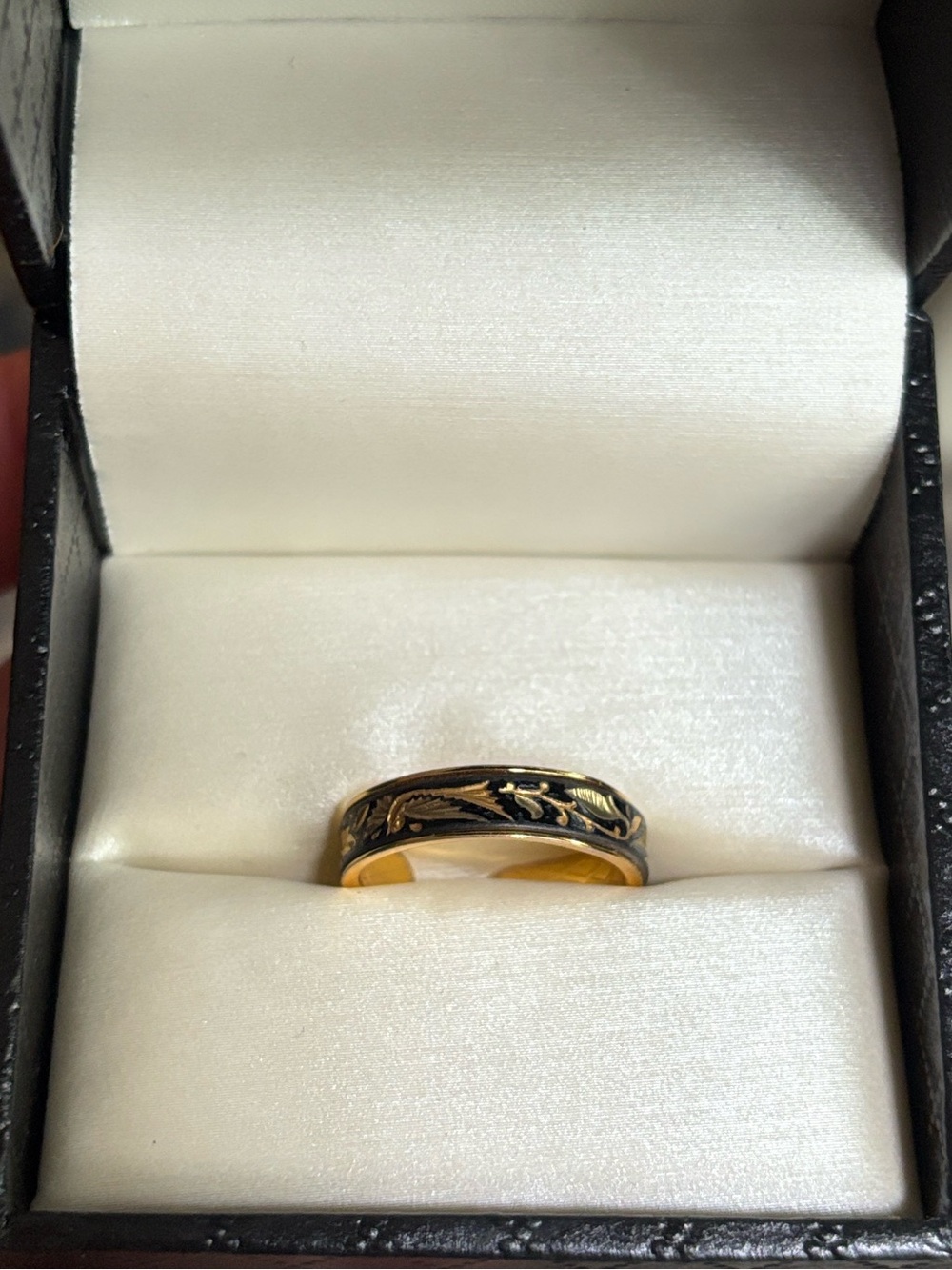 Vintage Damascene ring from Toledo Spain